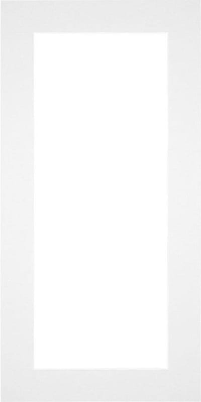 Passe-Partout Fotomaat 10x30 cm - Lijstmaat 20x40 cm - Wit - Museumkarton - Fotolijst niet inbegrepen