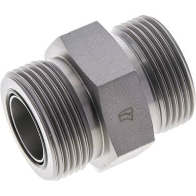 UN 1-7/16''-12 Verzinkt Stalen Borstnippel ORFS 400 Bar - Hydrauliek - FL2S-M-EZ-107U-O