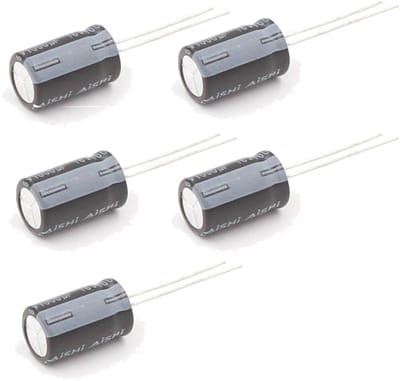 5x Elektrolytische Condensator 1000µF 16V - Hoge Temperatuur 105°C