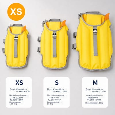 Gilet de sauvetage pour chien Haute flottabilité Gilet de piscine Été Réfléchissant Gilet flottant pour chien Pour chiot Chats Piscine pour animaux de compagnie (Yellow,M) jaune