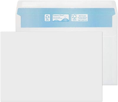 500x Witte C5 Enveloppen Zelfklevend - 162x229mm - 90g/m² Gerecycled Papier