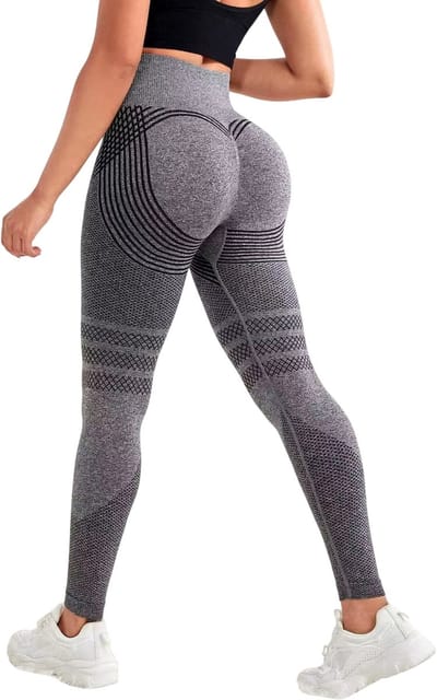 3D anti-cellulite leggings voor dames - Hoge taille, billen liftend & buikverstevigend - Sportlegging voor gym, workout & yoga - Dames sportlegging kopen - Grijs - Maat S