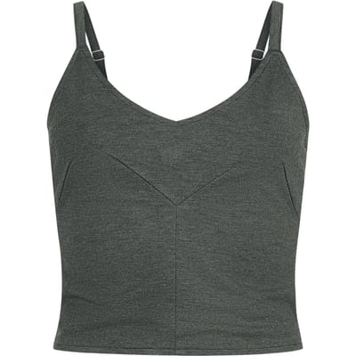 Black Premium by EMP Top - Shirt met rits - L tot XXL - voor Vrouwen - grijs