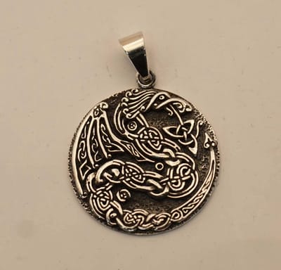 sterling zilveren hanger keltische draak - 925 zilver hanger van celtic draak - hangers draken - pendant celtic dragon - fantasie wereld hangers - aparte draken hanger - unieke draken hangers - fantasy world pendants