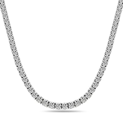 Juwelier Zwartevalk zilveren (gerhodineerd) tennis ketting - 25.164/60 cm