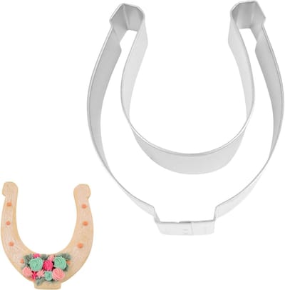 Hoefijzer Koekjesvorm - Paardenkoekjes Snijder - Bakken voor Feestjes - Duurzaam Tinplated Staal - 12.7 cm - Zilverkleurig
