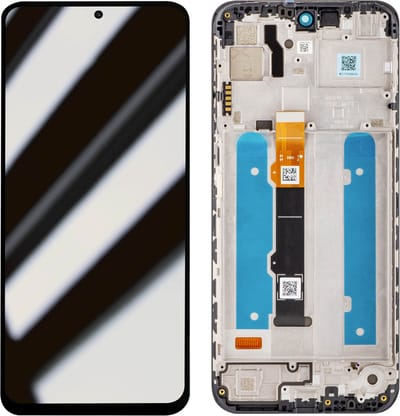 Motorola, Scherm + Kader Geschikt voor Motorola Moto G41 Volledig scherm blok, Lichtgrijs