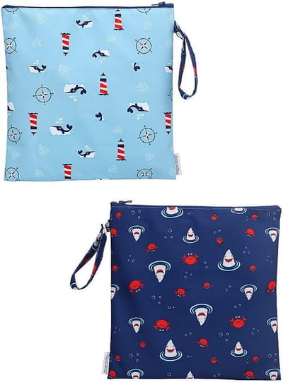 Wasbare Waterdichte Luiertas met Ritssluiting voor Natte of Vuile Was Items