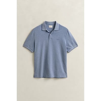 Gant Polo 2-Tone Short Sleeve Cotton Vintage Blue / male