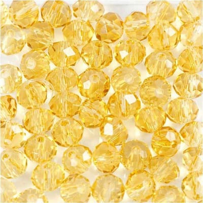 Creativ Company Faceted Beads Yellow 45pcs.