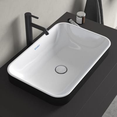 Duravit Happy D.2 Plus countertop sink 60 cm white / anthracite matt, without overflow, without tap hole bench 2359606100