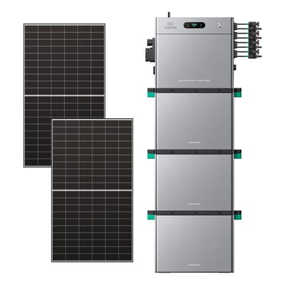 Zendure SolarFlow 2400 Pro - SolarFlow 2400 Pro (2.4 kWh) / 3*AB3000L (8.64 kWh) / 2*515W Bifacial Panel  (1300Wp Max)