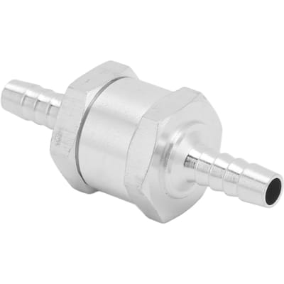 Terugslagklep van aluminiumlegering, universeel geschikt voor brandstof (benzine, olie, diesel, water). 6mm / 0.24in Dia