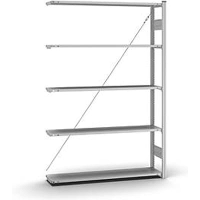 Insteekstelling Orion Plus - aanbouwsectie- L 1300 x D 300 x H 2000 mm - 5 legborden - draagvermogen per legbord 90 kg - verzinkt