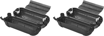 ProPlus Stekkersafe veiligheidsbox - 2x - IP44 - voor Schuko stekkerverbindingen - zwart