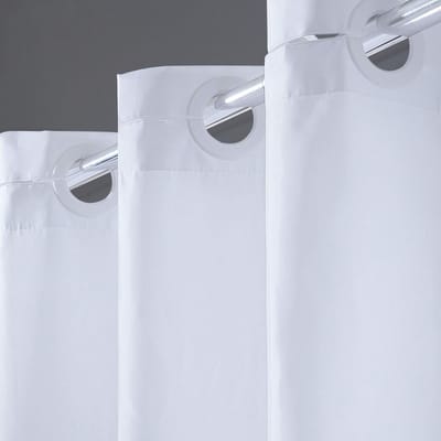 Dailygoods- Douchegordijn Waterdicht 90x180cm - Douchegordijn Anti Schimmel - Douchegordijn Wasbaar - Douchestang Zonder Boren - Grote Ogen - Eenvoudig te Installeren - Badkamergordijn