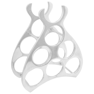 vidaXL Wijnrek Zilver 32 x 14 x 37.5 cm Aluminium