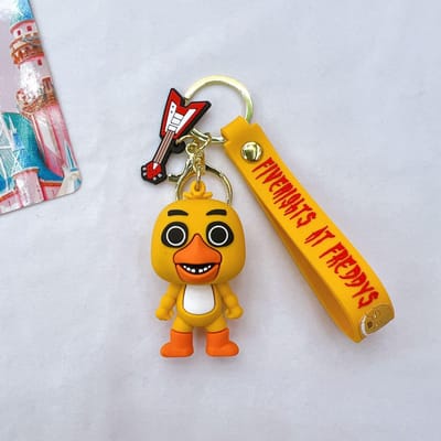 Cartoon Game Actiefiguur FNAF Freddy's Fazbear Beer Poppenmodel Speelgoed Vijf Nachten Freddy Sleutelhanger voor Kind Verjaardagscadeau yellow