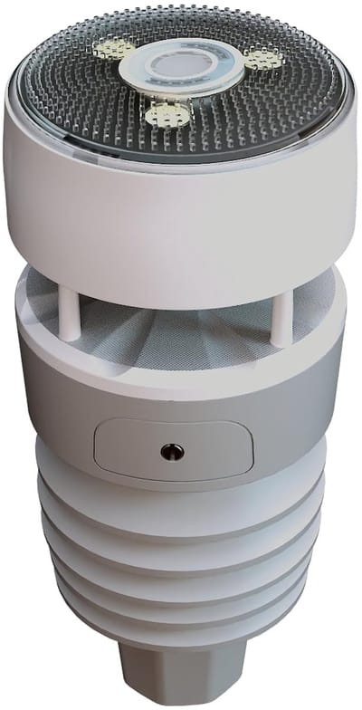 Weerstation Draasloos Binnen/Buiten - Weerstation Accessoire - Zwart - Draadloos 7-in-1 Sensor - Solar Powered - Voor Tuin en Boerderij