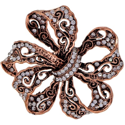 Rhinestone Vintage Strik Broches Voor Vrouwen Mode Retro Patroon Pin Grote Jeans Accessoires Hoge Kwaliteit black