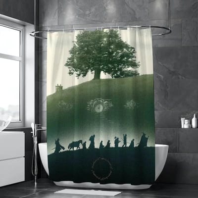 Badkamer Douchegordijnen Voor Huizen Kamers The Lord Of The Rings Bad Gordijn Vouwbare Scheidingswand Accessoires Slaapkamers Quarto Huis W90H165(CM)-1 Pcs
