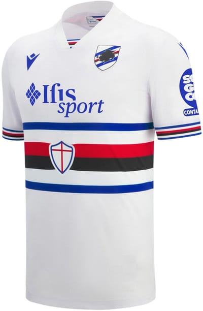 Macron Uc Sampdoria 25/26 Weg T-shirt Met Korte Mouwen Wit S Man