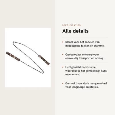 Jhubersproducts - Handbediende Touwkettingzaag - 48 Inch - Voor