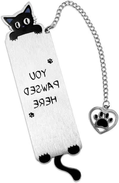 Leuke katten boekenlegger van metaal voor boekenliefhebbers, cadeau-ideeën voor kattenliefhebbers en leesaccessoires voor mannen en vrouwen