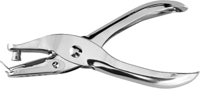 perforator, 6 mm zilveren perforator, 1-voudige gatentang, papierperforator, perforator voor bureauaccessoires, ideale perforator voor ordners