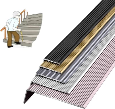 Traprand Profielen - Antislip Strips - Veilig Lopen - Aluminium Hoekbescherming - 3x7cm 3x10cm - Zilver