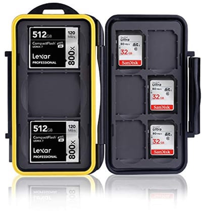 Geheugenkaart Beschermhoes voor 3 CF en 6 SD Kaarten - Schokbestendig en Waterdicht - Compact en Lichtgewicht - Ideaal voor Fotografie en Videografie
