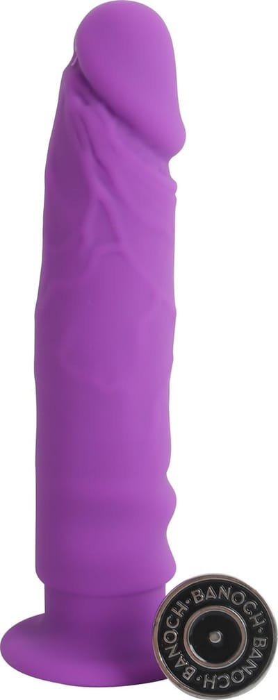 Banoch | Dildo paars siliconen met zuignap | 13,6 cm lang | Ø  2,8 cm