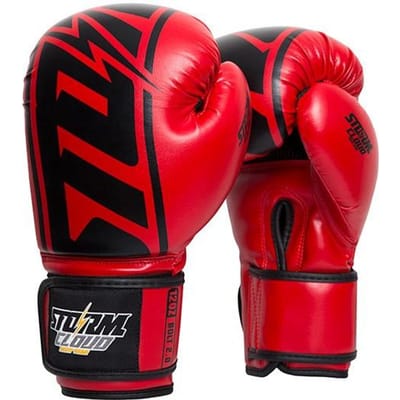 StormCloud Bolt Serie - Bokshandschoenen - 16oz - Rood/Zwart - Synthetisch Leer