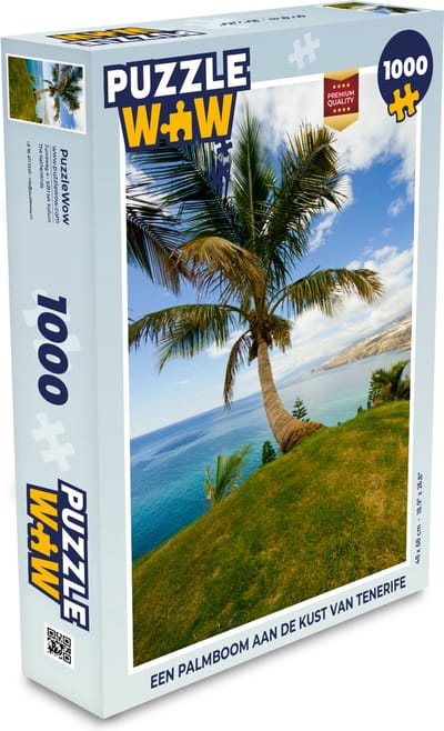 Puzzel Een palmboom aan de kust van Tenerife - Legpuzzel - Puzzel 1000 stukjes volwassenen