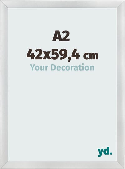 Your Decoration - Fotolijst A2 42x59,4 cm - MDF - Zilver Mat - Pisa