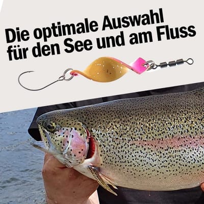 Trout and Perch Lepel Set met Opbergdoos - 5 of 10 Stuks UL Kunstaas