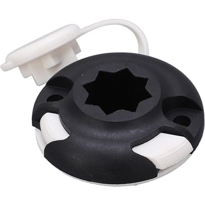 Base de montage pour rail de kayak ronde à 8 angles, matériau PC, facile à transporter, résistance à l'usure, accessoires de kayak black