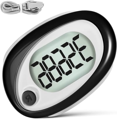 Draagbare Stappenteller - Clip Pedometer - Dagelijkse Activiteit - 3D Nauwkeurige Sensor - 6.9x4.4x1.2CM - Zwart