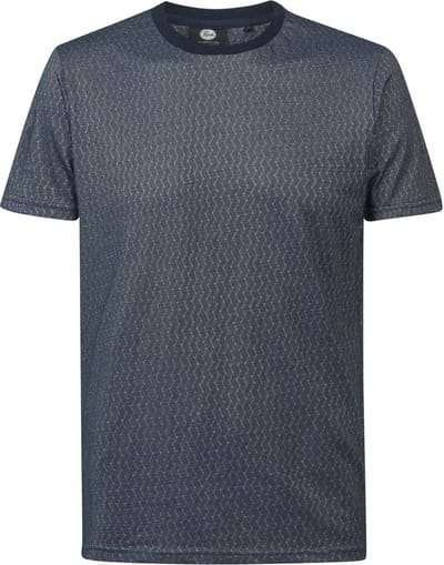 Petrol Industries - Heren All-over print T-shirt - Blauw - Maat M