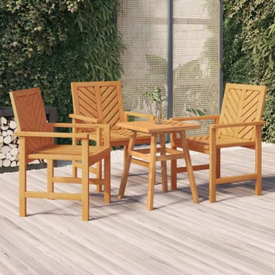vidaXL - Tuinstoelen - 3 - st - massief - acaciahout