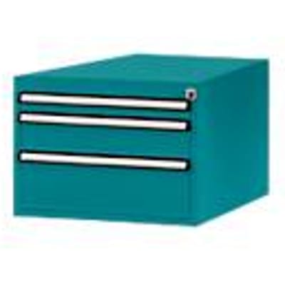Manuflex onderbouw met schuifladen, voor D 1000 mm, waterblauw