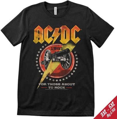 AC/DC 1981 For Those About To Rock Base-ball T-shirt PS-99-ACDC007-H46-4