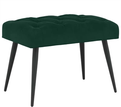 vidaXL - Bank - met - knopen - tufting - Donkergroen - 60 - x - 40 - x - 45 - cm - Fluweel