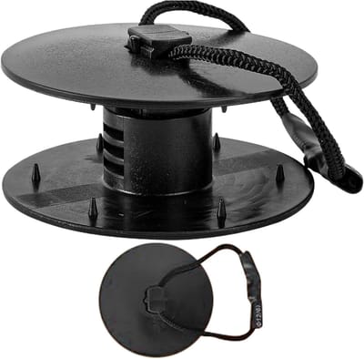 Drijvende Mat Bevestiging - Wateranker Kit - Ontspannen op Water - Stevige ABS Constructie - 8.89 x 3.81 cm - Zwart