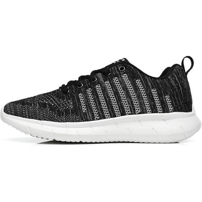Baskets de Running Mode Homme Super Légères Respirantes Surface en Maille Tissée Volante Chaussures Décontractées Homme à Lacets Chaussures de Marche Homme 39 -47 40 noir