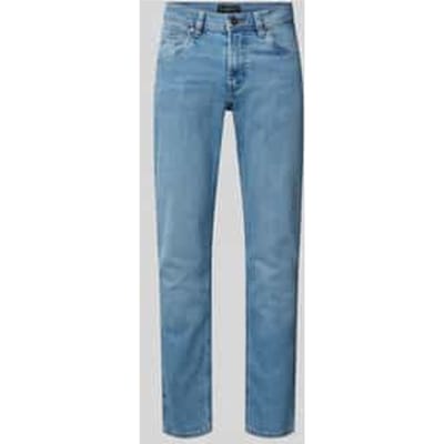straight fit jeans van katoenmix