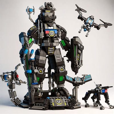 Hoge Kwaliteit Reusachtige 2-in-1 Hoge Kwaliteit Transformeerbare Mechanische machine Hoge Kwaliteit Bouw Hoge Kwaliteit Blokken Hoge Kwaliteit Swat Hoge Kwaliteit Mecha