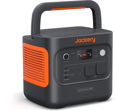 Jackery - Explorer 2000 v2 - Portable powerstation - Draagbare Stroomgenerator - 2042Wh LiFePO4-accu- 2200W Hoog Vermogen (Max. 4400W) Zonnegenerator - 0-80% Snel Opladen in 52 Minuten - voor Kamperen, Camper, Noodgevallen