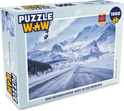 Puzzel Een besneeuwde weg in de bergen - Legpuzzel - Puzzel 1000 stukjes volwassenen
