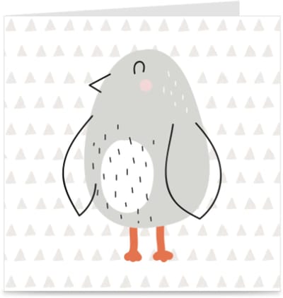 VOGELTJE | kaart zonder tekst / blanco wenskaart met envelop | zomaar kaartje | vogel / cute bird